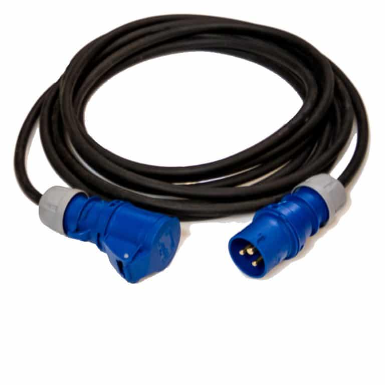 32A Single Phase Cable with Blue Connectors Event Power Distribution